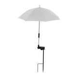 Maxbell Plant Umbrella Canopy Ground Insert Multipurpose Lightweight Garden Umbrella Argent
