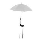 Maxbell Plant Umbrella Canopy Ground Insert Multipurpose Lightweight Garden Umbrella Argent