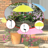 Maxbell Plant Umbrella Rainproof Multifunctional Ground Plug Lightweight Shade Cover Yellow