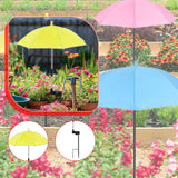 Maxbell Plant Umbrella Rainproof Multifunctional Ground Plug Lightweight Shade Cover Yellow