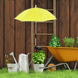 Maxbell Plant Umbrella Rainproof Multifunctional Ground Plug Lightweight Shade Cover Yellow