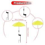 Maxbell Plant Umbrella Rainproof Multifunctional Ground Plug Lightweight Shade Cover Yellow