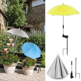 Maxbell Plant Umbrella Rainproof Multifunctional Ground Plug Lightweight Shade Cover Yellow