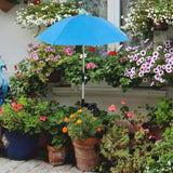 Maxbell Plant Umbrella Rainproof Multifunctional Ground Plug Lightweight Shade Cover Blue