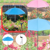Maxbell Plant Umbrella Rainproof Multifunctional Ground Plug Lightweight Shade Cover Blue
