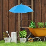 Maxbell Plant Umbrella Rainproof Multifunctional Ground Plug Lightweight Shade Cover Blue