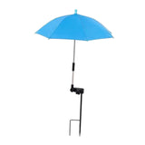 Maxbell Plant Umbrella Rainproof Multifunctional Ground Plug Lightweight Shade Cover Blue