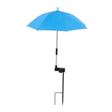 Maxbell Plant Umbrella Rainproof Multifunctional Ground Plug Lightweight Shade Cover Blue