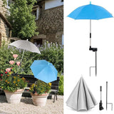 Maxbell Plant Umbrella Rainproof Multifunctional Ground Plug Lightweight Shade Cover Blue