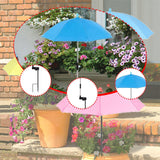 Maxbell Plant Umbrella Rainproof Multifunctional Ground Plug Lightweight Shade Cover Blue