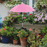 Maxbell Plant Umbrella Rainproof Multifunctional Ground Plug Lightweight Shade Cover Pink