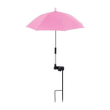 Maxbell Plant Umbrella Rainproof Multifunctional Ground Plug Lightweight Shade Cover Pink