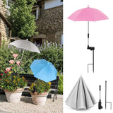 Maxbell Plant Umbrella Rainproof Multifunctional Ground Plug Lightweight Shade Cover Pink