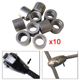 Maxbell 10 Pieces Aluminum Crimping Loop Sleeves for 16mm Rope Sturdy Rope Cable End
