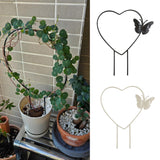 Maxbell Heart Shaped Plant Trellis Decorative Indoor for Flower Potted Plants Pothos Black
