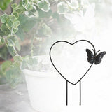 Maxbell Heart Shaped Plant Trellis Decorative Indoor for Flower Potted Plants Pothos Black