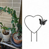 Maxbell Heart Shaped Plant Trellis Decorative Indoor for Flower Potted Plants Pothos Black