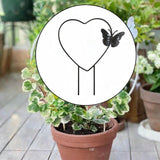 Maxbell Heart Shaped Plant Trellis Decorative Indoor for Flower Potted Plants Pothos Black