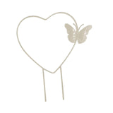 Maxbell Heart Shaped Plant Trellis Decorative Indoor for Flower Potted Plants Pothos White