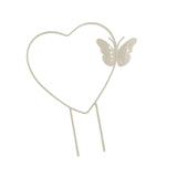 Maxbell Heart Shaped Plant Trellis Decorative Indoor for Flower Potted Plants Pothos White