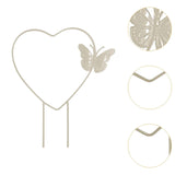 Maxbell Heart Shaped Plant Trellis Decorative Indoor for Flower Potted Plants Pothos White