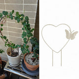 Maxbell Heart Shaped Plant Trellis Decorative Indoor for Flower Potted Plants Pothos White
