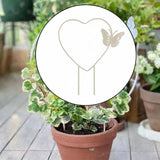 Maxbell Heart Shaped Plant Trellis Decorative Indoor for Flower Potted Plants Pothos White