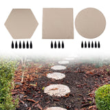Maxbell Outdoor Stepping Stone Patio Lawn Paver Easy Installation with Ground Stakes Hexagonal
