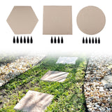 Maxbell Outdoor Stepping Stone Patio Lawn Paver Easy Installation with Ground Stakes Hexagonal