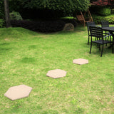 Maxbell Outdoor Stepping Stone Patio Lawn Paver Easy Installation with Ground Stakes Hexagonal