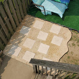 Maxbell Outdoor Stepping Stone Patio Lawn Paver Easy Installation with Ground Stakes Hexagonal