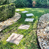 Maxbell Outdoor Stepping Stone Patio Lawn Paver Easy Installation with Ground Stakes Hexagonal