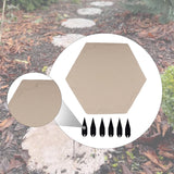 Maxbell Outdoor Stepping Stone Patio Lawn Paver Easy Installation with Ground Stakes Hexagonal