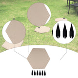 Maxbell Outdoor Stepping Stone Patio Lawn Paver Easy Installation with Ground Stakes Hexagonal