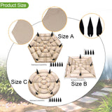 Maxbell Outdoor Stepping Stone Patio Lawn Paver Easy Installation with Ground Stakes Hexagonal