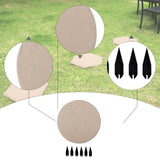 Maxbell Outdoor Stepping Stone Patio Lawn Paver Easy Installation with Ground Stakes Round