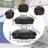 Maxbell Portable Toolbox Storage Case Practical Sturdy Tool Case for Small Equipment 35.7cmx30cmx10cm