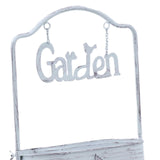Maxbell Iron Planter Pot Planter Stand Metal Planter Basket for Garden Balcony Patio White