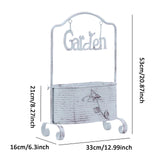 Maxbell Iron Planter Pot Planter Stand Metal Planter Basket for Garden Balcony Patio White