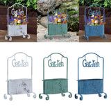 Maxbell Iron Planter Pot Planter Stand Metal Planter Basket for Garden Balcony Patio White