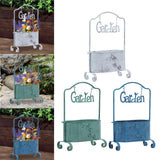 Maxbell Iron Planter Pot Planter Stand Metal Planter Basket for Garden Balcony Patio White