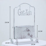 Maxbell Iron Planter Pot Planter Stand Metal Planter Basket for Garden Balcony Patio White