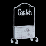 Maxbell Iron Planter Pot Planter Stand Metal Planter Basket for Garden Balcony Patio White