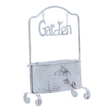 Maxbell Iron Planter Pot Planter Stand Metal Planter Basket for Garden Balcony Patio White