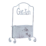 Maxbell Iron Planter Pot Planter Stand Metal Planter Basket for Garden Balcony Patio White