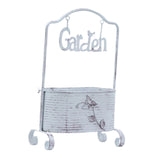 Maxbell Iron Planter Pot Planter Stand Metal Planter Basket for Garden Balcony Patio White