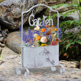 Maxbell Iron Planter Pot Planter Stand Metal Planter Basket for Garden Balcony Patio White