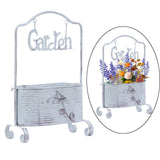 Maxbell Iron Planter Pot Planter Stand Metal Planter Basket for Garden Balcony Patio White