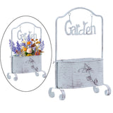Maxbell Iron Planter Pot Planter Stand Metal Planter Basket for Garden Balcony Patio White