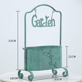 Maxbell Iron Planter Pot Planter Stand Metal Planter Basket for Garden Balcony Patio Green